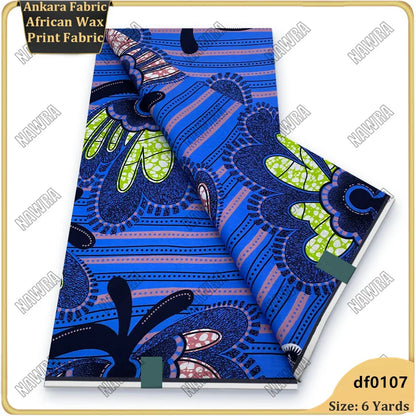 Fashionable African Real Wax Print Fabric 2026 Latest Design Ankara Wax Fabric Soft 100% Cotton Pagne Women Dress Loincloth ﻿