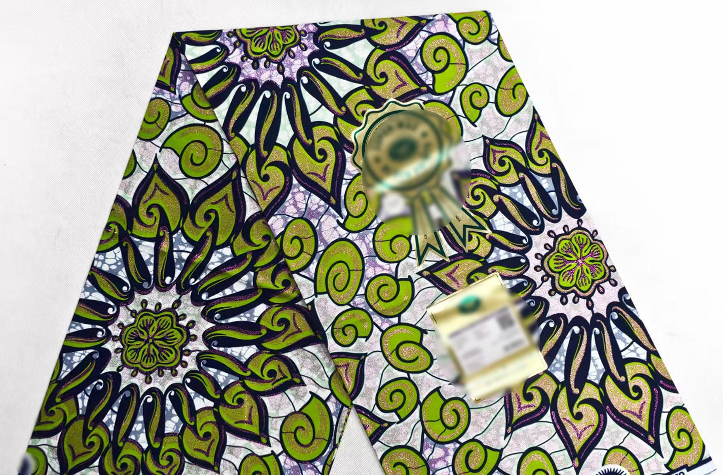 Latest African Grand Golden Wax Fabric Super Good Quality Women Pagne Flash Cotton Prints Batik Ankara Glitter Tissus 6yards