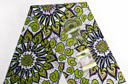 Latest African Grand Golden Wax Fabric Super Good Quality Women Pagne Flash Cotton Prints Batik Ankara Glitter Tissus 6yards