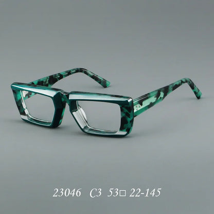 VICKY Personalized Fashion Retro Geometric Square Design Men Women Anti-blue Light Glasses Customizable Prescription 23046