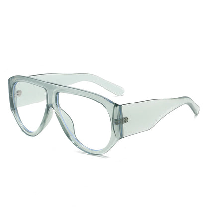 New Large Frame Luxury Myopia Glasses Anti Blue Light Oversized Pilot Fashion Eyeglasses Oval Clear Lens Short-sighted Eyewear