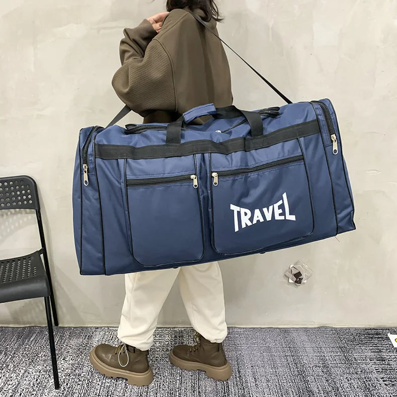Travel Bag Foldable Large Capacity Waterproof Business Sports Handbag Wear-Resistant Portable Multifunction Duffel Bags Y36A