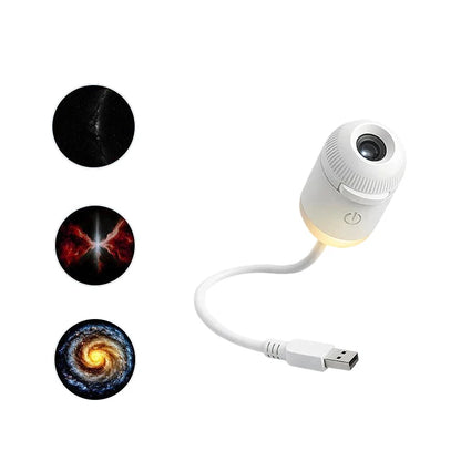 Mini Starry Sky Projector Lamp Usb Portable Galaxy Night Light For Bedroom Sleep Atmosphere Decor Gift