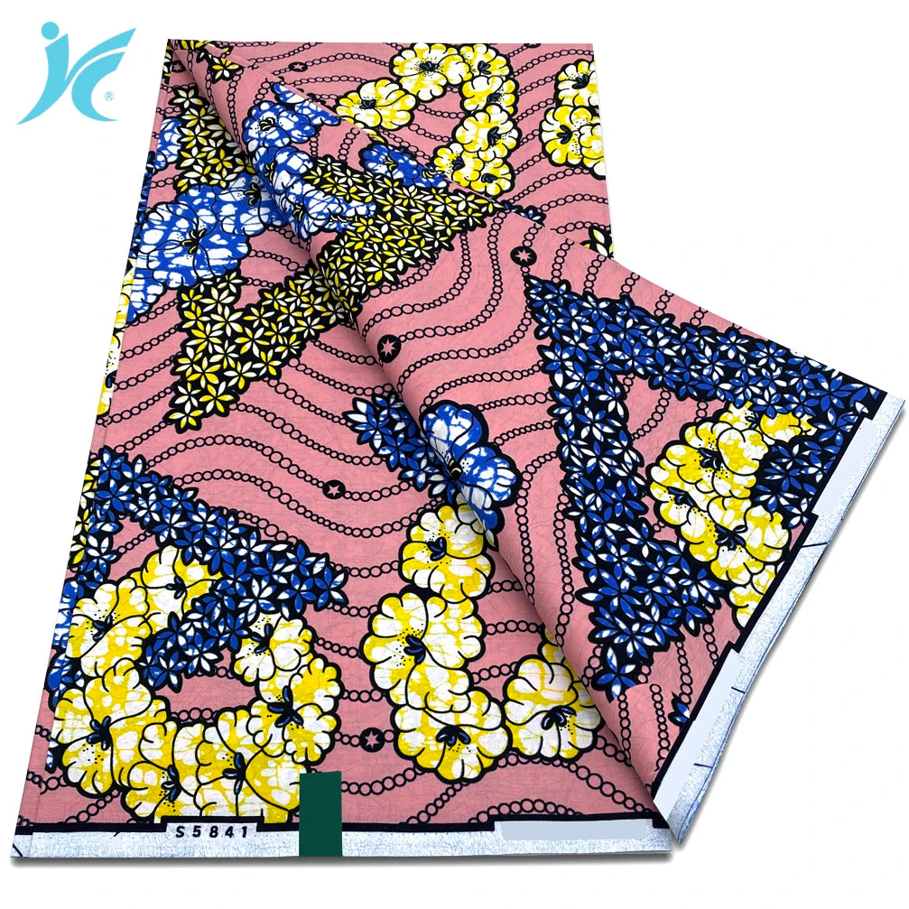African Real Wax Prints Fabric Ankara Wax 100% Cotton Fabric Guaranteed Veritable Original Sewing Material
