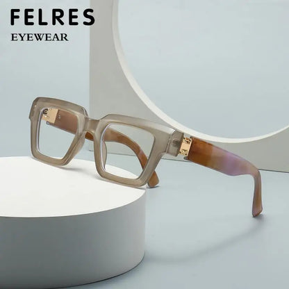 New Green Oversized Square Reading Glasses Men Women Personality Optical Eyeglasses Anti Blue Light Computer Presbyopic Glasses