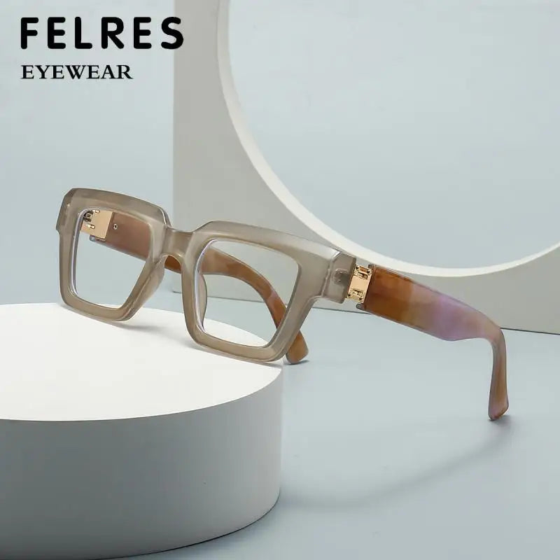 New Green Oversized Square Reading Glasses Men Women Personality Optical Eyeglasses Anti Blue Light Computer Presbyopic Glasses