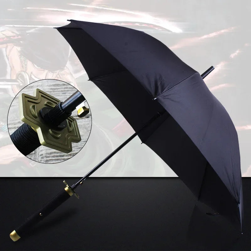Demon Slayer Sword Umbrella One Piece Roronoa Zoro Katana Umbrella Real Full Size Japanese Anime Long Parasol Home Accessories