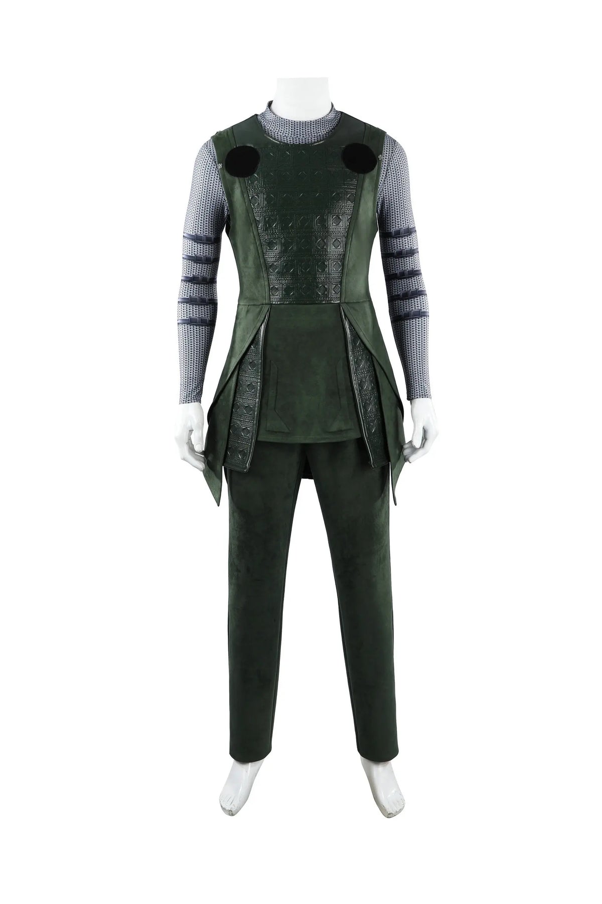 Doctor Doom Cosplay Costume Green Suits Silver Mask Silver Boots