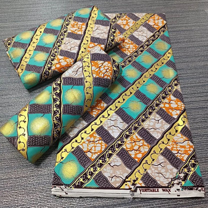 2022 New Hot Sale African Wax Fabric Cotton Material Nigerian Ankara Block Prints Batik Dutch High Quality Sewing Cloth
