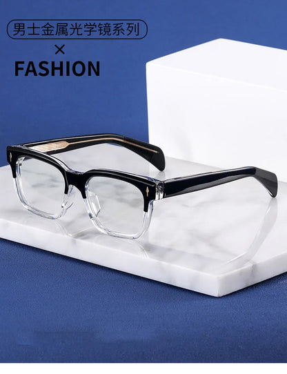 Brand Designer Fashion Square Reading Glasses Luxury Women Men Big Frame Magnifing Glasses Anti Blue Light Presbyopia Eyeglasses