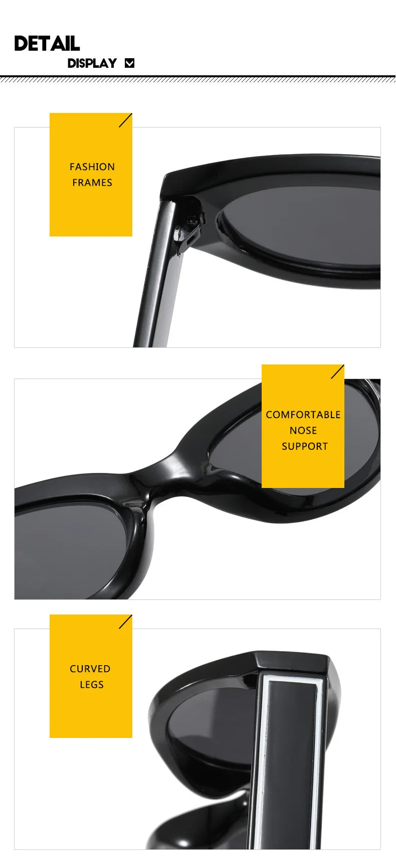QVQV Luxury Brands Cat Eye Sunglasses Woman 2026 New Vintage Polygon Sun Glasses Man Travel Beach Eyewear Trendy Shades Female