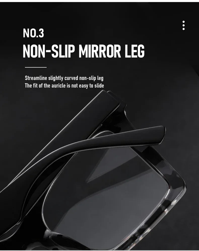 2025 New Style Reading Glasses for Women Fashion Men Oversized Square Prescription Glasses Large Frame Anti-blue Presbyopia