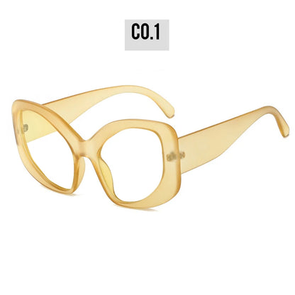 Oversized Reading Glasses Women Luxury Brand Designer Cat Eye Chunky Glasses Anti Blue Light Customised Prescription Glasses