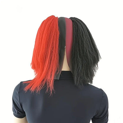 Clown Skull Mask - Red and Black Horrifying Killer Full-head Adult Evil Clown Mask, Halloween Anime Cosplay Prop