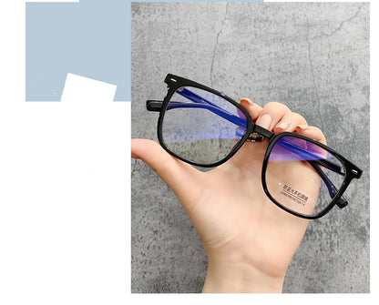 Square Transparent Men's Reading Glasses Vintage Frames Computer Blue Light Blocking TR90 Male Presbyopic Eyeglasses Leesbril +2