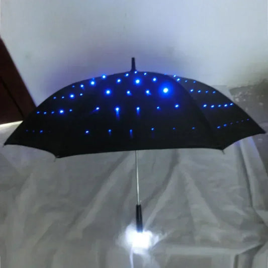 LED Light UV Umbrella Flashlight Function Luminous Decorative Light-Up Umbrella for Photography Stage Performance Decoration