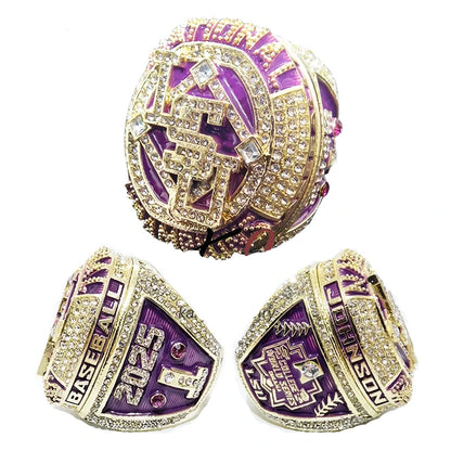 New 2025 Creative Championship ring Set Stainless steel and alloys souvenir Gift for Friends college Baseball Gift Fan ring