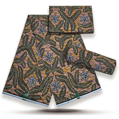 African Wax Fabric Lastest Prints Cotton Material High Quality Pagne Origin Real Ankara Gold Printed For Sewing Wedding Dress