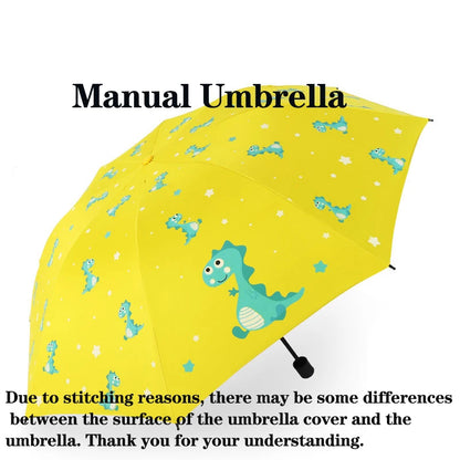 Automatic umbrella Cute dinosaur automatic children umbrella Sunshade Thickening and Durable Travel folding automatic umbrella