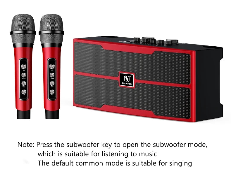 120W High Power Wireless Portable Microphone Bluetooth Speaker Sound Family Party Karaoke Subwoofer Boombox caixa de som Ys-201
