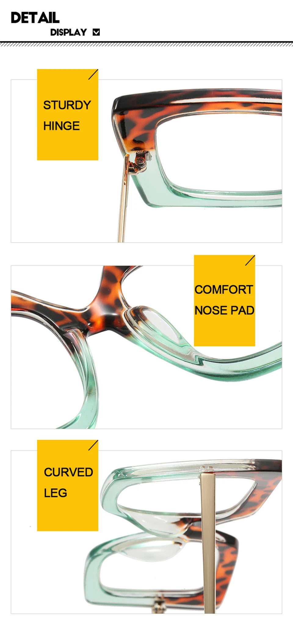 Vintage Transparent Square Glasses Frame Women Men Clear Glasses Optical Eyeglasses Frame Lens Spectacle Frame Unisex Anti Blue