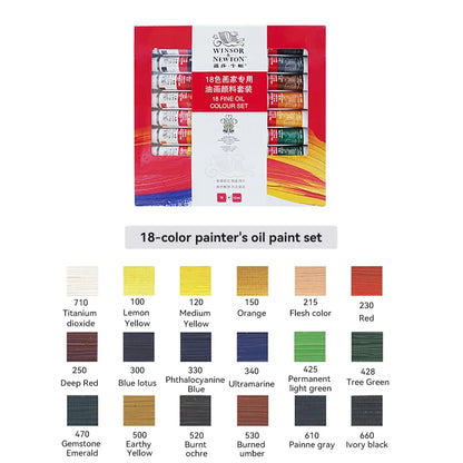 Winsor & Newton 12/18/24 Colors Oil Paints Set Professional Color Oil Paints 12ml Tube Graffiti Painting Pigments Art Supplies