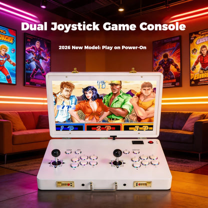 2026 New 14-inch Large Screen Home Game Console for Two-Player Fighting Built-in Games No Lag Street Fighter Arcade Game Console