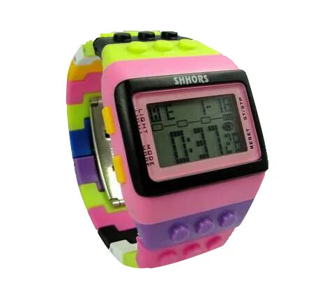 SHHORS Women Watches Women Sports Watches Fashion Plastic Led Digital Watches Rainbow Watch Electronic Wristwatches reloj mujer