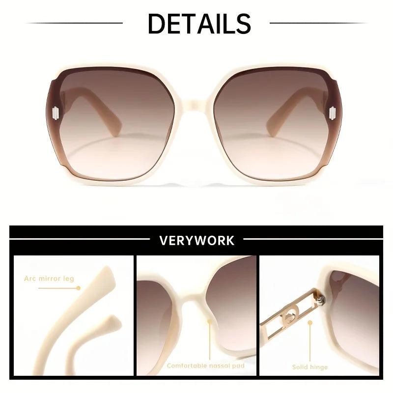 1PC, women's classic retro square fashion glasses - UV-blocking sunglasses, high-end sunglasses, perfect gift choice