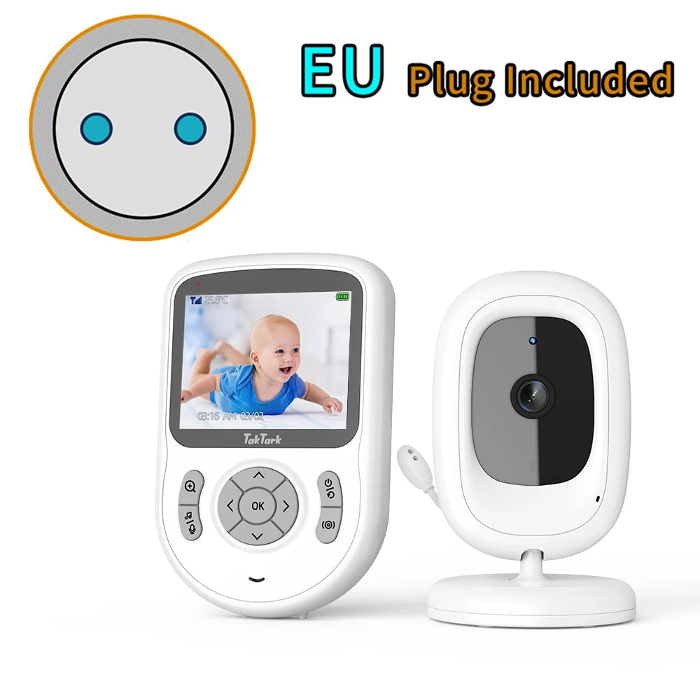 TakTark Video Baby Monitor 3.2 Inch / 2.8 Inch Wireless Security Camera Auto Night Vision Intercom Temperature Monitoring Nanny