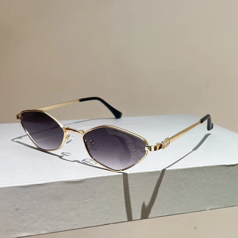 QVQV Fashion Diamond Shaped Cat Eyes Sunglasses Women Trendy Driving Sun Glasses 2026 New Luxury Brand Eyeglasses Outdoor