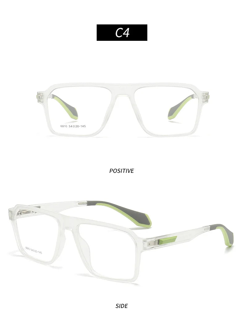 2024 New Sports Glasses Fashion Square Cycling Men's Glasses Frame Ultra-light  Optical Prescription Eyeglass Frame Women 6810
