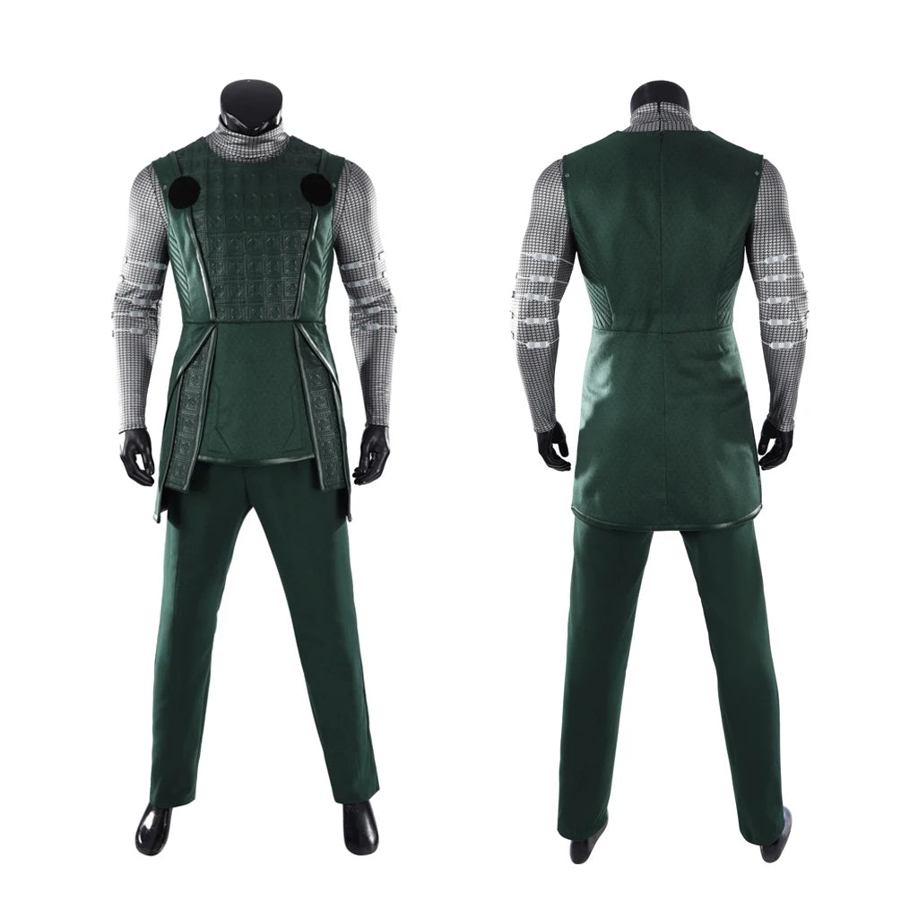 New Doom Cosplay Costume High Quality Green Cloak Mask Shoes Armor Set Men's Superhero Role Play Uniform Halloween Outfit Custom