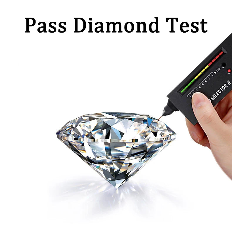 Real All Moissanite Diamond Crown Rings for Men Women Hip Hop Full Moissanite Finger Ring Plate 18k Fine Jewelry