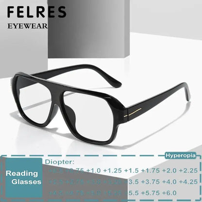 Men Women Anti-fatigue Eye Protection Reading Glasses Anti Blue Light Large Frame Square Designer Magnifiers Presbyopic Glasses