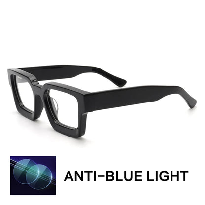 Gatenac Acetate Reading Glasses Handmade Photochromic Anti Blue Light Prescription Glasses Frame Men Progressive Myopia Eyewear