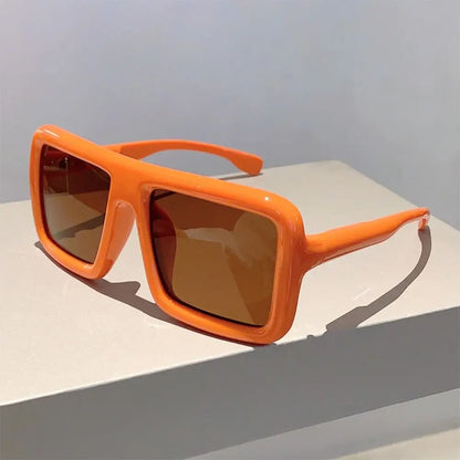 Big Oversized Square Sunglasses Punk UV400 Protection Thick Frame Sun Glasses Lady Shades for Women & Men