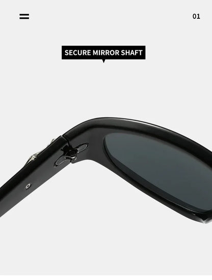 Y2K Fashion Cat Eye Sunglasses Women Men Luxury Brand Design Sun Glasses Popular Punk Hip Hop Rivet Star Eyeglasses Shades UV400