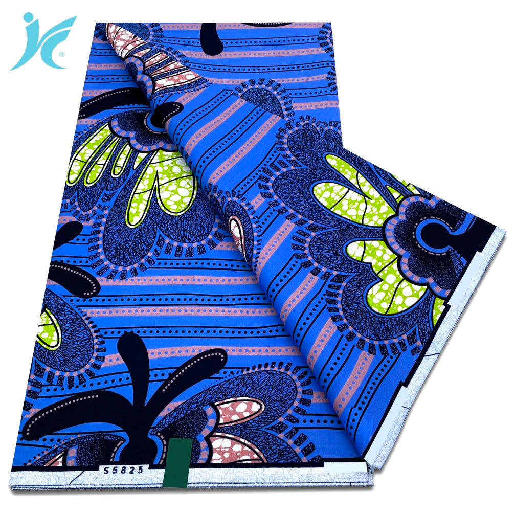 African Real Wax Prints Fabric Ankara Wax 100% Cotton Fabric Guaranteed Veritable Original Sewing Material