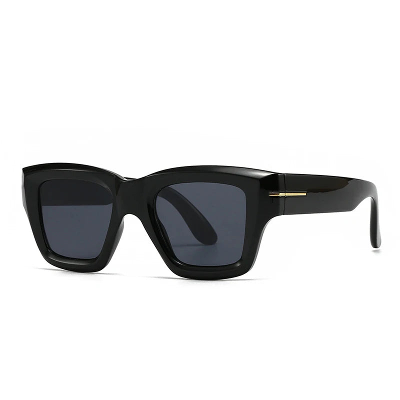 Tinted Thick Frame Myopia Sunglasses Men Women Prescription Nearsighted Glasses Full Frame Outdoor Shade Sunglasses -0.5 To -6.0