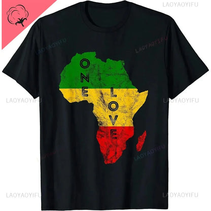 Hipster Reggae Africa Map Rasta Regae Music Vintage T Shirt Clothes 90s Hipster Short Sleeve T-shirts for Men Cotton Cool Tshirt