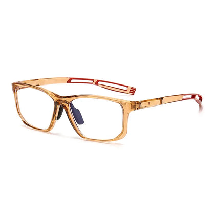 YIMARUILI Ultra-light TR90 Sports Glasses Men and Women Outdoor Cycling Fashion Square Optical Prescription Eyeglasses Frame 300