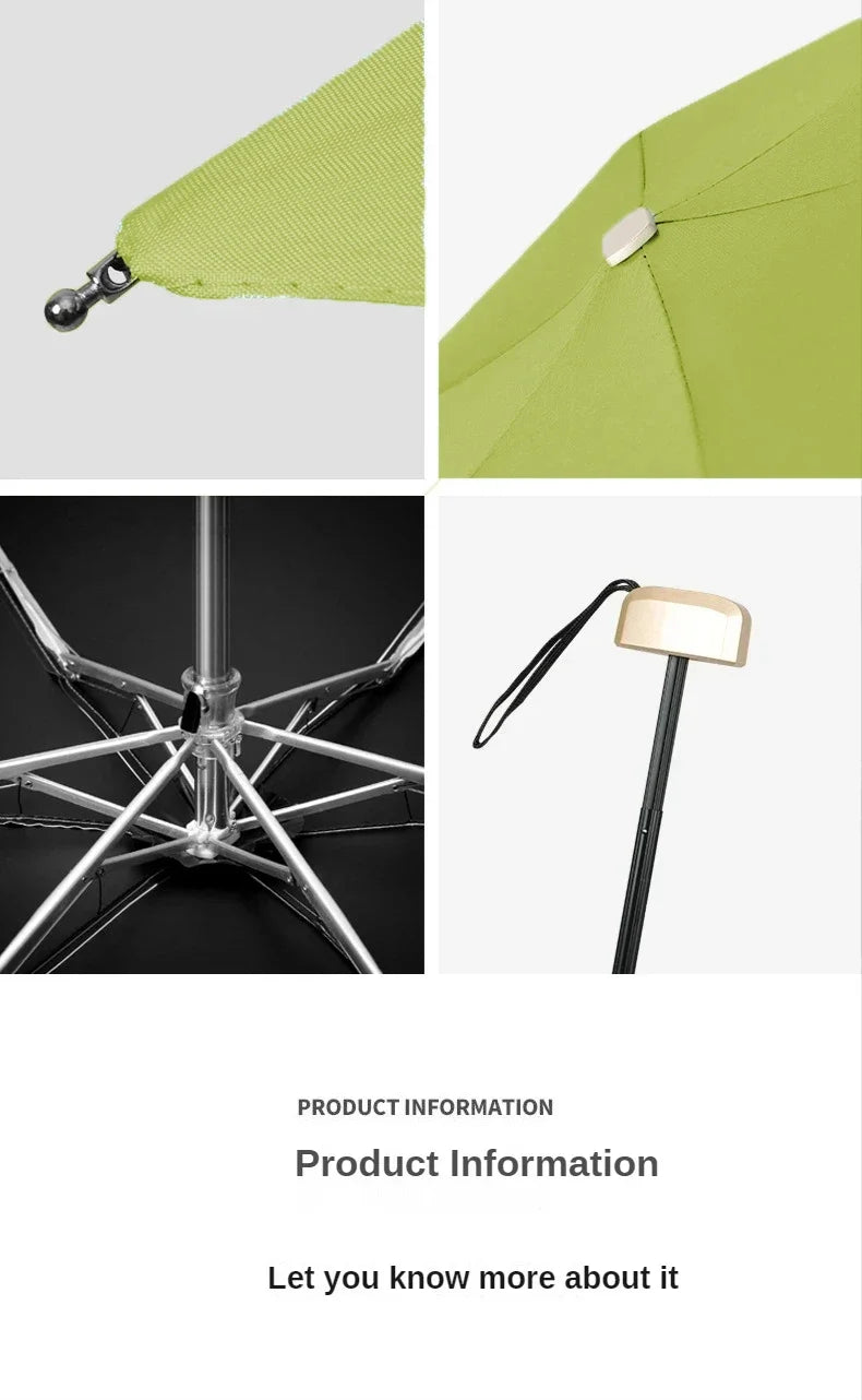 1Pc Mini Sun Umbrella Pocket Rain Umbrella Vinyl Folding UV Protection Sun Shade Ultraviolet Capsule Parasol for Pocket 55% off
