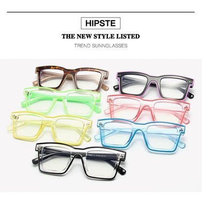 Retro Square Anti Blue Light Optical Glasses Frames Men Fashion Computer Prescription Eyeglasses Women TR90 Reading Glasses +2.5