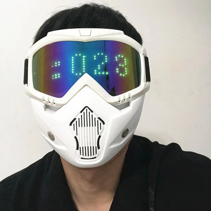 Punk Cyber Bluetooth App Led Mask Party Magic Flash Carnival Led Matrix Display Board Programmable Text Animation Light Glasses