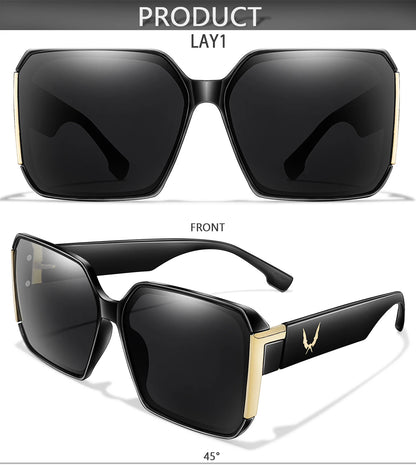 Luxury Vacation Sunglasses for Women and Men Trendy Street Square Shades with UV protection for Outdoor Hiking, Cycling Travel