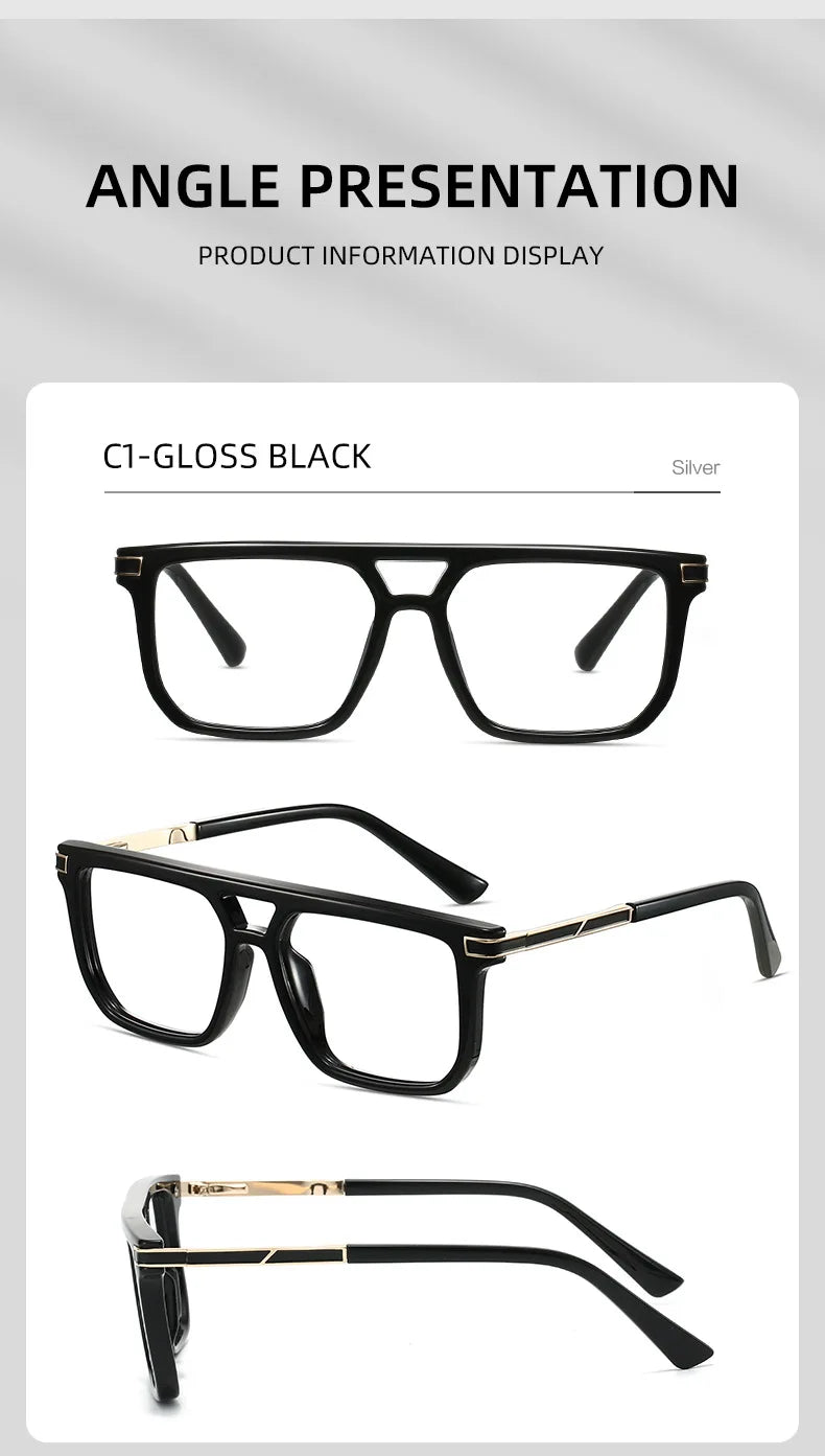 VICKI Mature Man's Double-barreled High-end TR Glasses - Customizable Prescription - Anti-blue Light Glasses Multifocal 84003