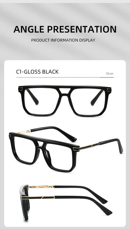 VICKI Mature Man's Double-barreled High-end TR Glasses - Customizable Prescription - Anti-blue Light Glasses Multifocal 84003
