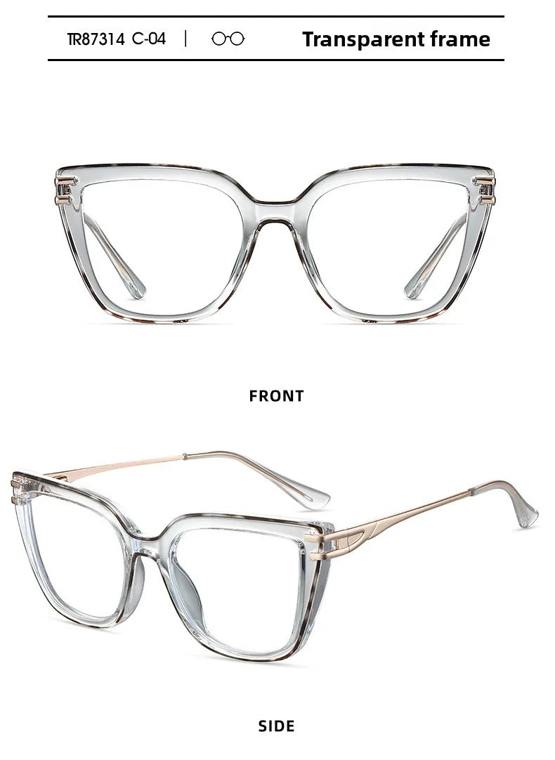 EYORA Currents Square Women Anti-Reflective Reading Glasses Anti Blue Light Myopia Eyewear Photochromic Prescription Eyewear
