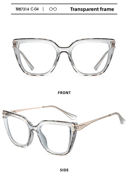EYORA Currents Square Women Anti-Reflective Reading Glasses Anti Blue Light Myopia Eyewear Photochromic Prescription Eyewear